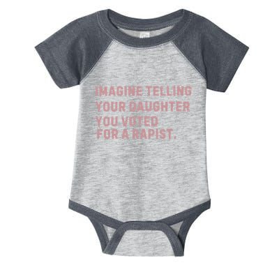 Imagine Telling Your Daughter You Voted For A Rapist Infant Baby Jersey Bodysuit