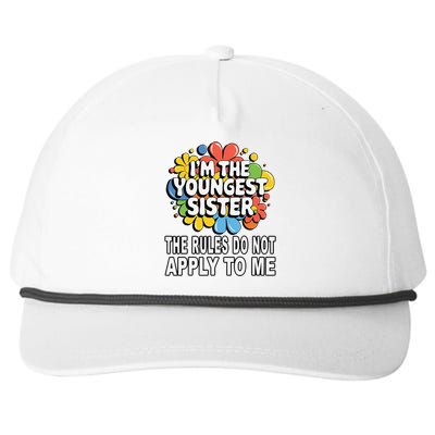 IM The Youngest Sister Rules Do Not Apply To Me Snapback Five-Panel Rope Hat