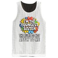 IM The Youngest Sister Rules Do Not Apply To Me Mesh Reversible Basketball Jersey Tank