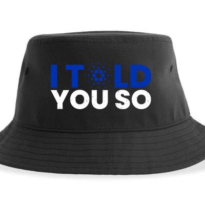 I Told You Cardano Ada Token Millionaire Coin Gift Sustainable Bucket Hat