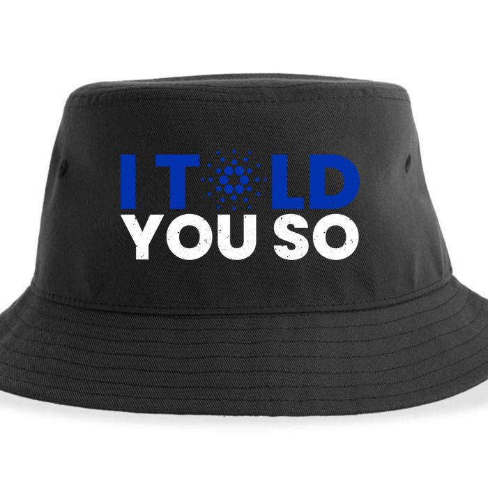 I Told You Cardano Ada Token Millionaire Coin Gift Sustainable Bucket Hat
