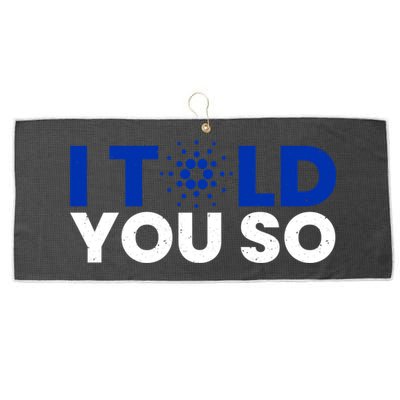 I Told You Cardano Ada Token Millionaire Coin Gift Large Microfiber Waffle Golf Towel