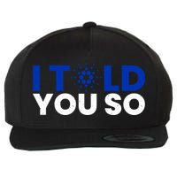 I Told You Cardano Ada Token Millionaire Coin Gift Wool Snapback Cap