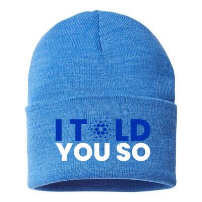I Told You Cardano Ada Token Millionaire Coin Gift Sustainable Knit Beanie