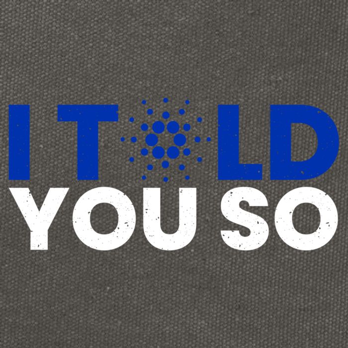 I Told You Cardano Ada Token Millionaire Coin Gift Cotton Canvas Backpack