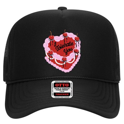 I Tolerate You Heart Cherry Cake Valentines Love To All Trucker Hat
