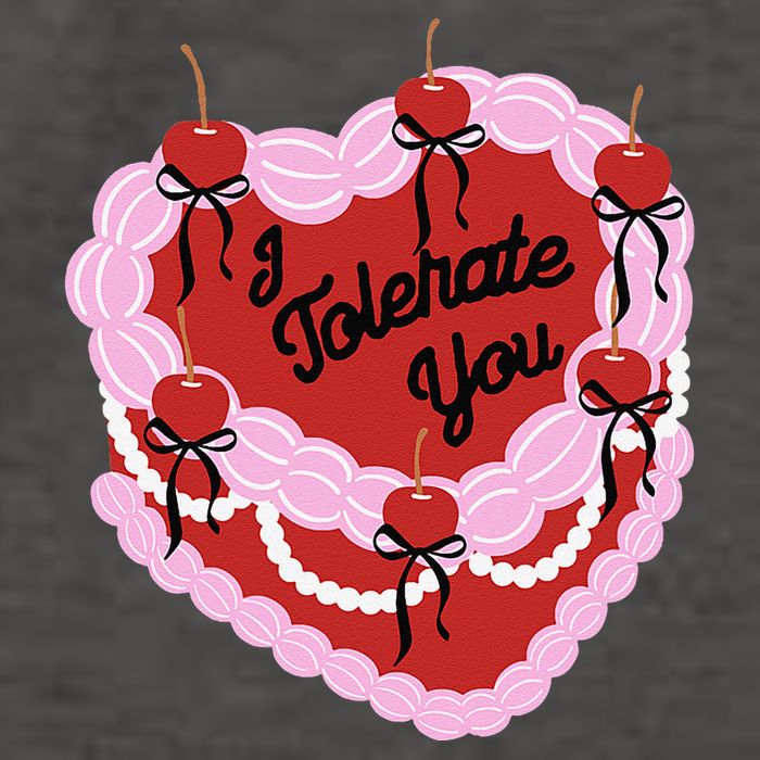 I Tolerate You Heart Cherry Cake Valentines Love To All Vector Backpack