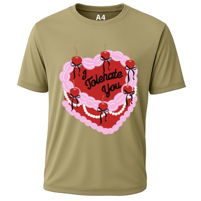 I Tolerate You Heart Cherry Cake Valentines Love To All Performance Shirt