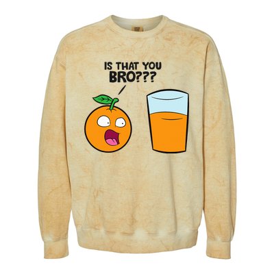 Is That You Bro Kawaii Fruit Funny Orange Juice Colorblast Crewneck Sweatshirt