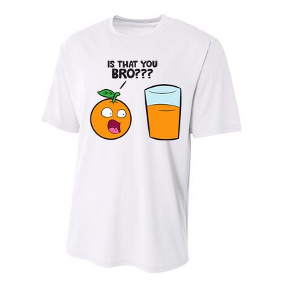 Is That You Bro Kawaii Fruit Funny Orange Juice Performance Sprint T-Shirt