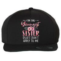 IM The Youngest Sister Rules DonT Apply To Me Floral Cute Wool Snapback Cap