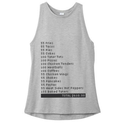 I Think You Should Leave Pay It Forward 55 BURGERS Ladies PosiCharge Tri-Blend Wicking Tank