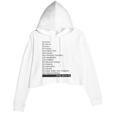 I Think You Should Leave Pay It Forward 55 BURGERS Crop Fleece Hoodie