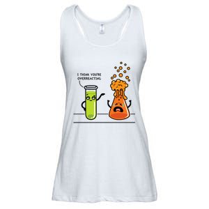 I Think Youre Overreacting Funny Nerd Chemistry Lover Ladies Essential Flowy Tank