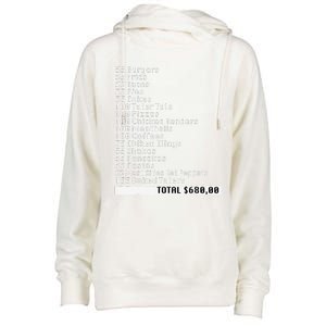 I Think You Should Leave 55 Burgers 55 Fries Funny Receipt Womens Funnel Neck Pullover Hood