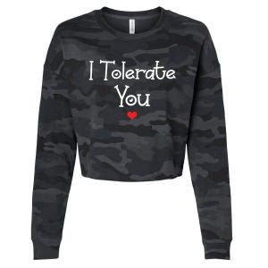 I Tolerate You Gift Cropped Pullover Crew