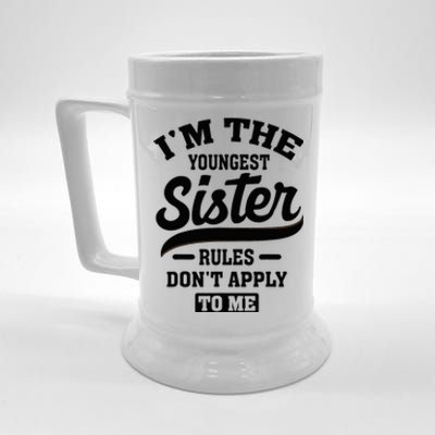 IM The Youngest Sister Rules DonT Apply To Me Sibling Beer Stein