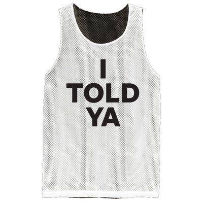 I Told Ya Mesh Reversible Basketball Jersey Tank