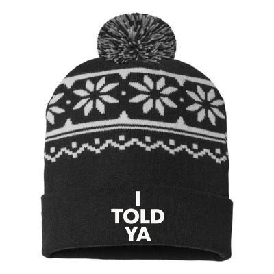 I Told Ya Tennis I Told You USA-Made Snowflake Beanie