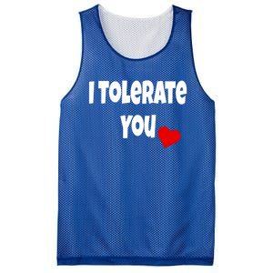 I Tolerate You Funny Couple Funny Gift Valentines Day Matching Gift Mesh Reversible Basketball Jersey Tank