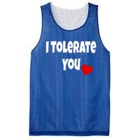 I Tolerate You Funny Couple Funny Gift Valentines Day Matching Gift Mesh Reversible Basketball Jersey Tank