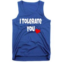 I Tolerate You Funny Couple Funny Gift Valentines Day Matching Gift Tank Top