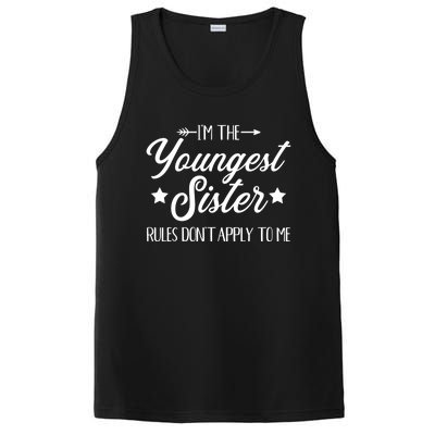 I'm The Youngest Sister Rules Not Apply To Me Funny Gift PosiCharge Competitor Tank