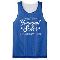 I'm The Youngest Sister Rules Not Apply To Me Funny Gift Mesh Reversible Basketball Jersey Tank