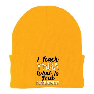 I Teach Yoga Instructor Yoga Teacher Gift Knit Cap Winter Beanie