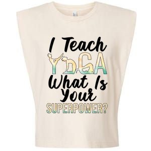 I Teach Yoga Instructor Yoga Teacher Gift Garment-Dyed Women's Muscle Tee