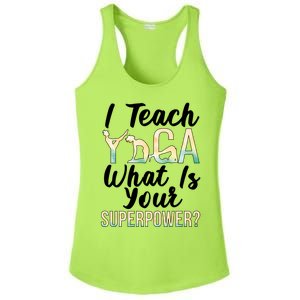 I Teach Yoga Instructor Yoga Teacher Gift Ladies PosiCharge Competitor Racerback Tank