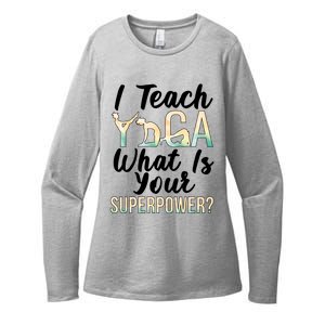 I Teach Yoga Instructor Yoga Teacher Gift Womens CVC Long Sleeve Shirt