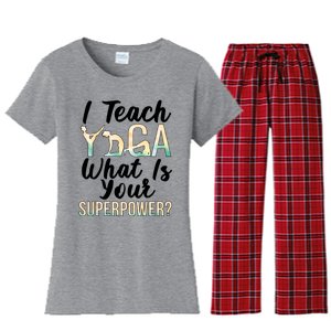 I Teach Yoga Instructor Yoga Teacher Gift Women's Flannel Pajama Set