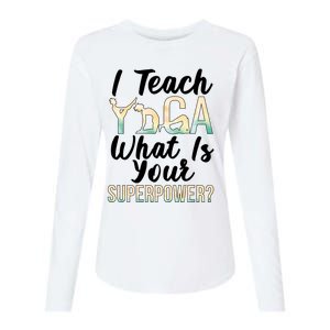 I Teach Yoga Instructor Yoga Teacher Gift Womens Cotton Relaxed Long Sleeve T-Shirt