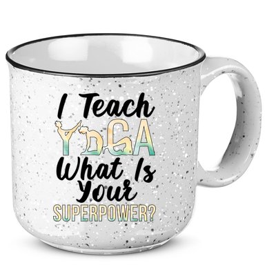 I Teach Yoga Instructor Yoga Teacher Gift 15oz Campfire Ceramic Mug