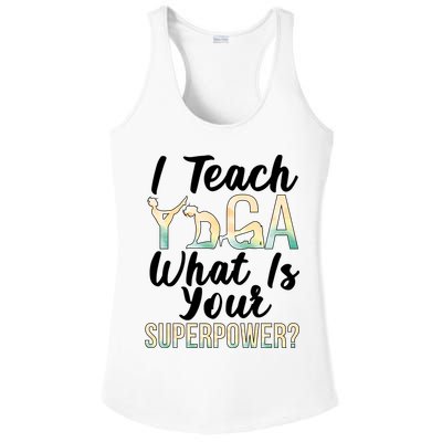 I Teach Yoga Instructor Yoga Teacher Gift Ladies PosiCharge Competitor Racerback Tank
