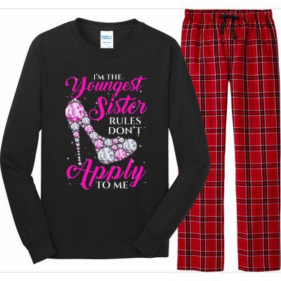 I'm The Youngest Rules Dont Apply To Me Youngest Sister Long Sleeve Pajama Set