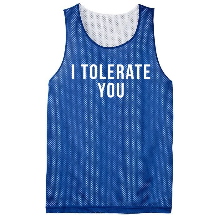 I Tolerate You Funny Valentines Day Gift Mesh Reversible Basketball Jersey Tank