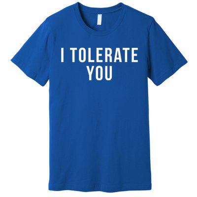 I Tolerate You Funny Valentines Day Gift Premium T-Shirt