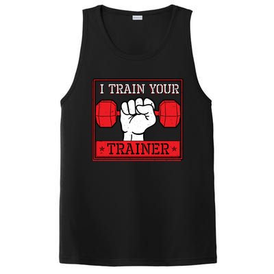 I Train Your Trainer Fitness Dumbbell Exercise Gym Gift Idea Gift PosiCharge Competitor Tank