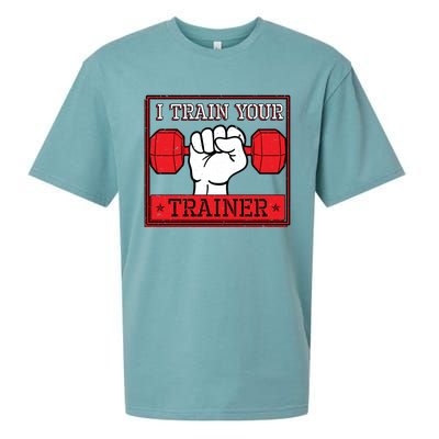 I Train Your Trainer Fitness Dumbbell Exercise Gym Gift Idea Gift Sueded Cloud Jersey T-Shirt