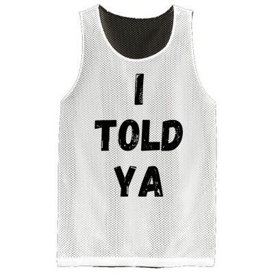 I Told Ya Mesh Reversible Basketball Jersey Tank