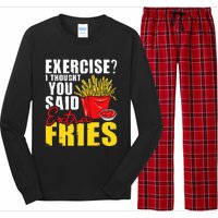 I Thought You Said Extra Fries Fast Food Lover French Fry Long Sleeve Pajama Set