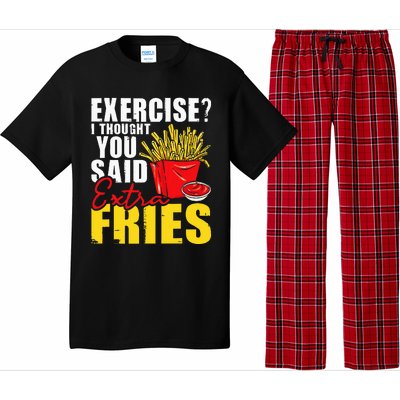 I Thought You Said Extra Fries Fast Food Lover French Fry Pajama Set