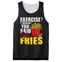 I Thought You Said Extra Fries Fast Food Lover French Fry Mesh Reversible Basketball Jersey Tank