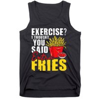 I Thought You Said Extra Fries Fast Food Lover French Fry Tank Top