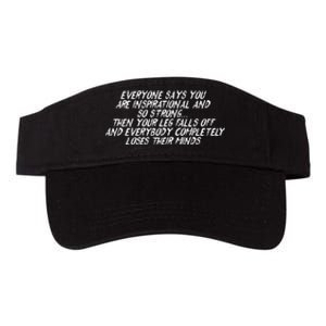 Inspirational Then Your Leg Falls Off Amputee Valucap Bio-Washed Visor