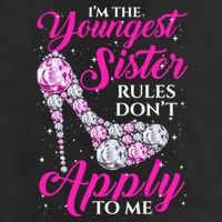 I'm The Youngest Rules Dont Apply To Me Youngest Sister Gift Adult Drive Performance Visor