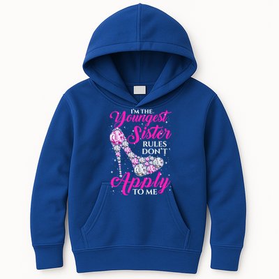 I'm The Youngest Rules Dont Apply To Me Youngest Sister Gift Kids Hoodie