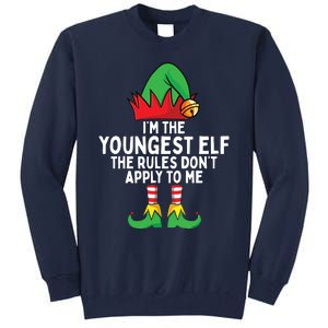 I'm The Youngest Elf Matching Family Christmas Tall Sweatshirt